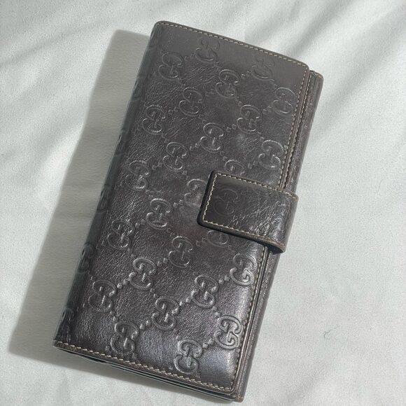Gucci Interlocking G French Wallet Guccissima Leather Long - Picture 3 of 16